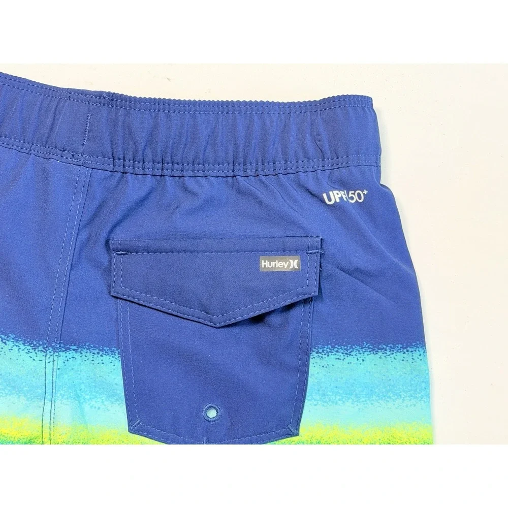 NWT Hurley Boys 5/6 Board Shorts‎ Blue UPF 50+ Swim Trunks Surf Beach